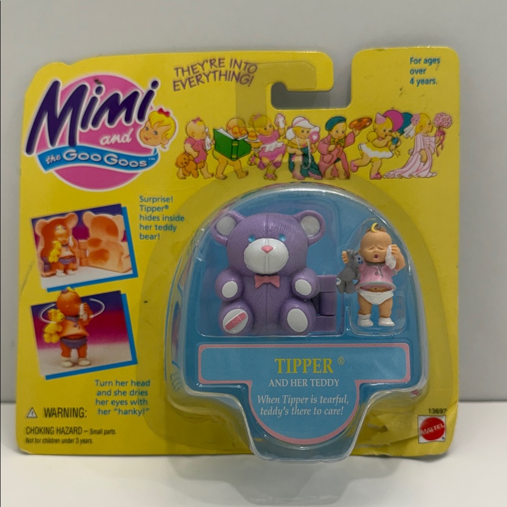 Mattel 1995 Mimi and the Goo Goos - Tipper Teddy Set NIB